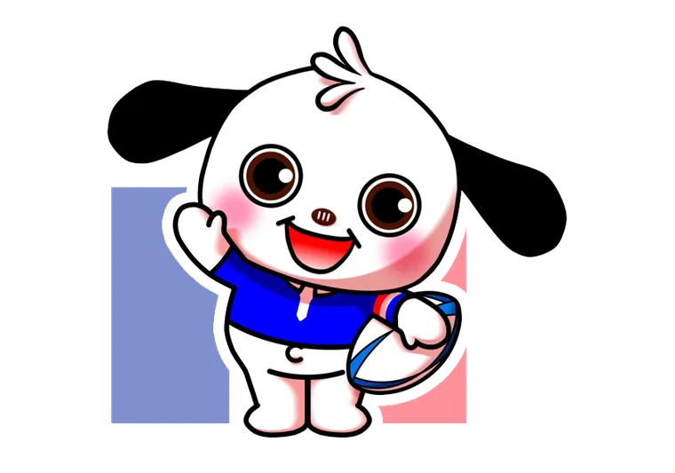 フランス代表のジャージを着たラガマルくん