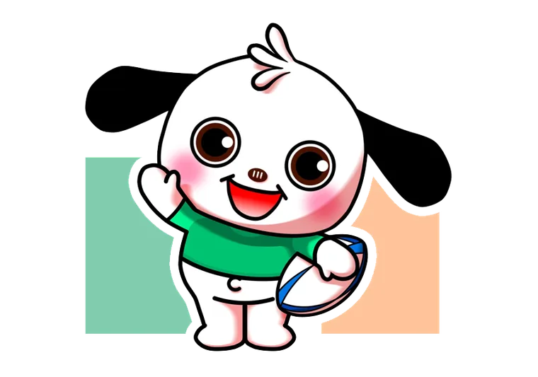 アイルランド代表のジャージを着たラガマルくん