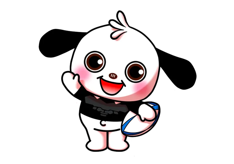 ニュージーランド代表のジャージを着たラガマルくん