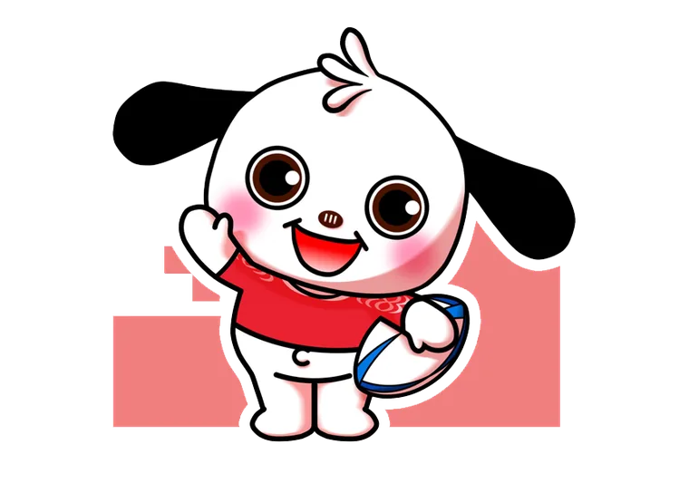 トンガ代表のジャージを着たラガマルくん