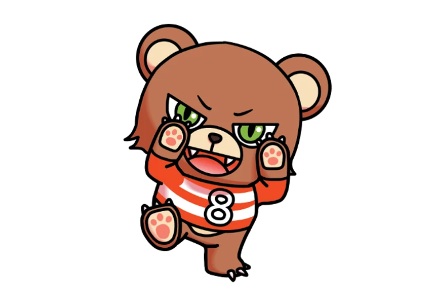 ナンバーエイトを動物で例えたクマのキャラクター